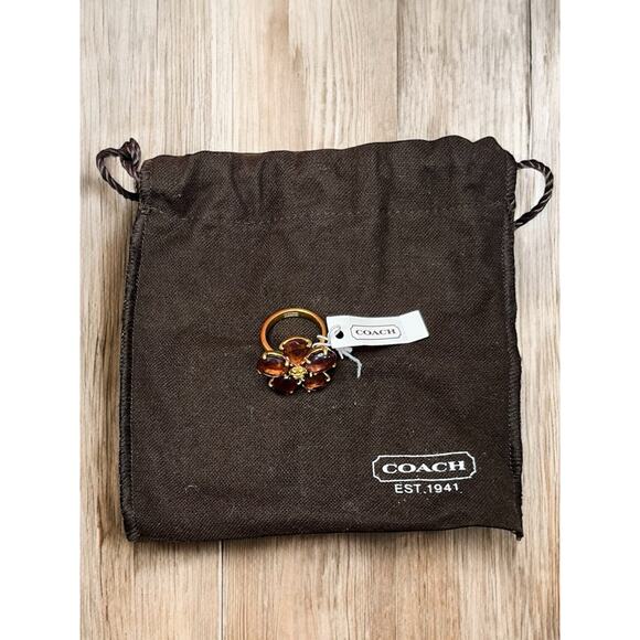 NWT Y2K Coach 94954 Crystal Flower Ring – Size 7 - Picture 4 of 4